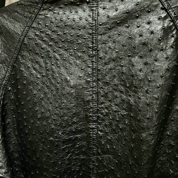 Bernini of Italy FULL Quill OSTRICH Bomber Style Jacket - Picture 10 of 11